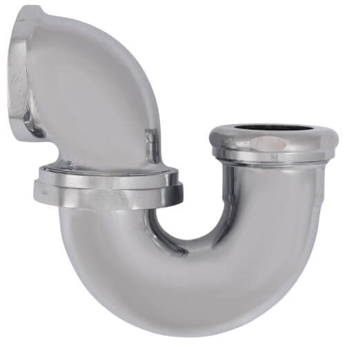 Main product image of 1-1/2" IPS x 1-1/4" SJ Nut without Cleanout LA Pattern Trap (Chrome Plated)