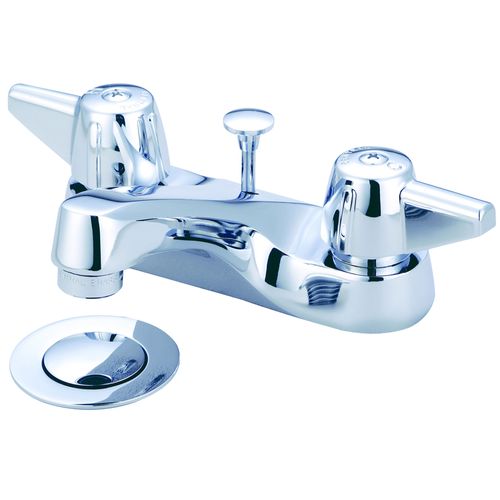 Main product image of Two Handle Lavatory Faucet, 4" Centers w/ Brass Pop-Up Drain, 1137-DA