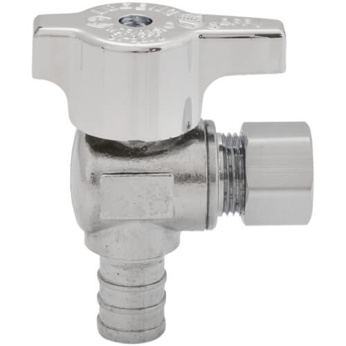 Main product image of T-595NL 1/2" PEX x 3/8" OD Angle Stop Valve (Lead Free)