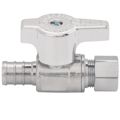 Main product image of T-596NL 1/2" PEX x 3/8" OD Straight Stop Valve (Lead Free)