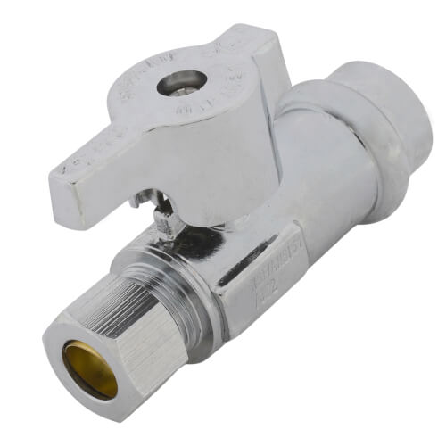 Main product image of 1/2" Press x 3/8" OD Straight Stop Valve