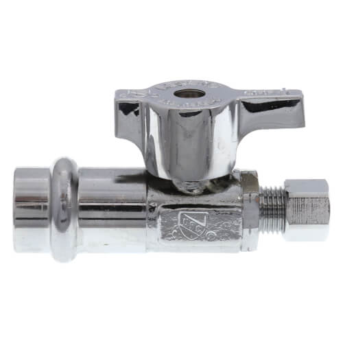 Main product image of 1/2" Press x 1/4" OD Straight Stop Valve
