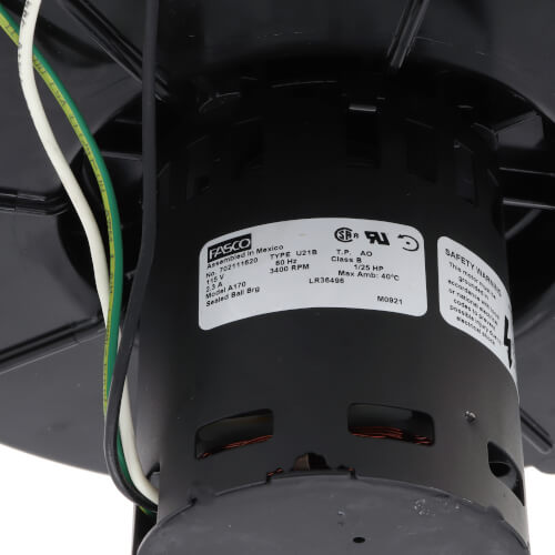 thumbnail image 2 of Draft Inducer Blower Motor - 3.3" Diameter, Shaded Pole, 40°C Ambient, 7" Leads (OEM Replacement) 2 of 13