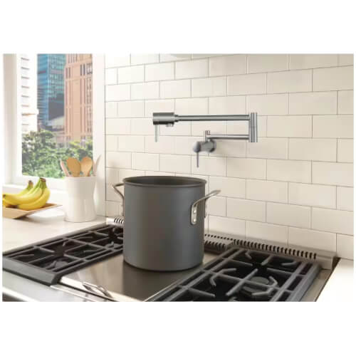 Main product image of Contemporary Wall Mount Pot Filler (Arctic Stainless), 1165LF-AR