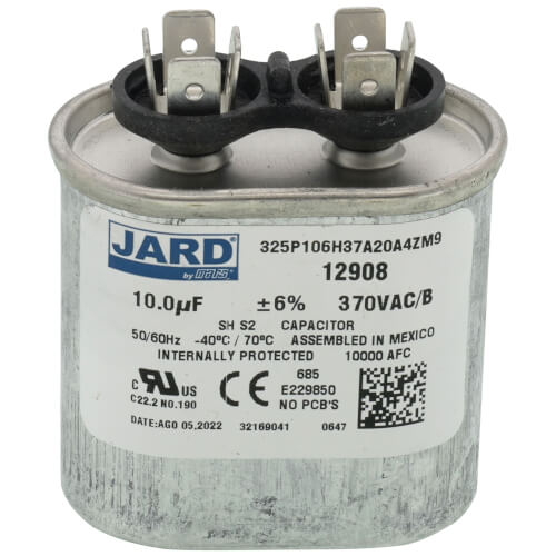 Main product image of 10m 370v Run Capacitor, Oval, 1171108