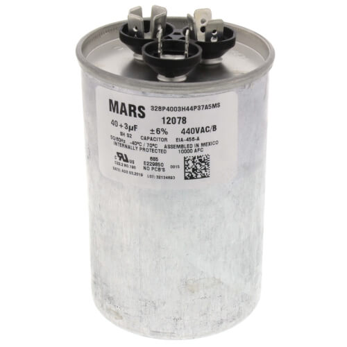 1172095 Heil Quaker (ICP) 1172095 3+40 MFD Round Run Capacitor