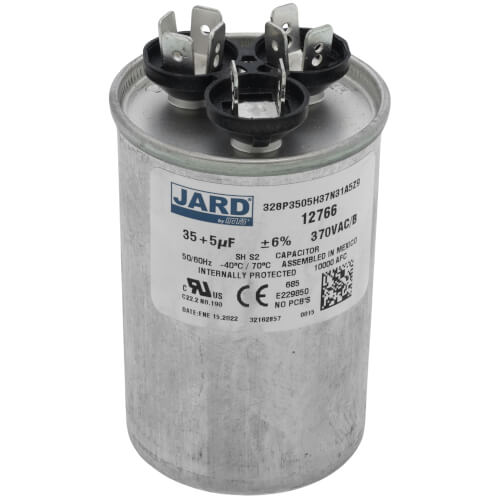 Main product image of 5+35 MFD Round Run Capacitor (370V), 1172116
