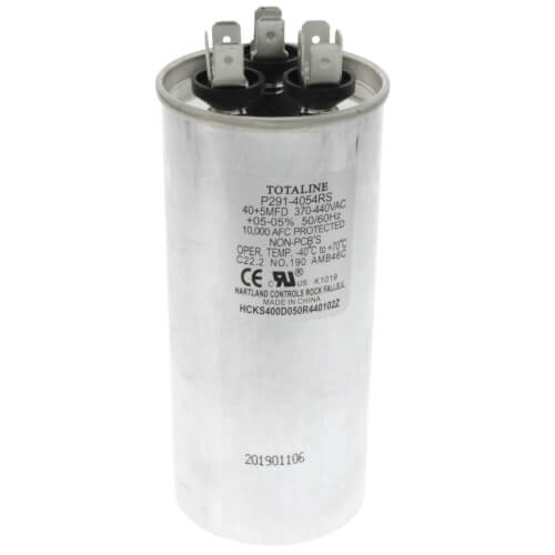 5+40 MFD Round Run Capacitor (440V), 1172120