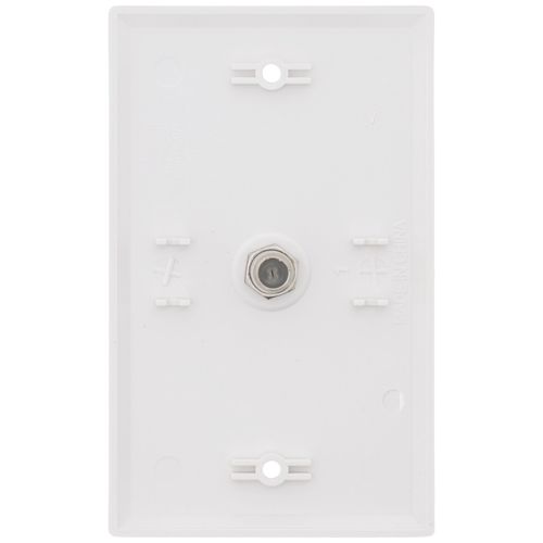 Main product image of Coaxial Cable Jack Adapter Wall Plate, Thermoset - White