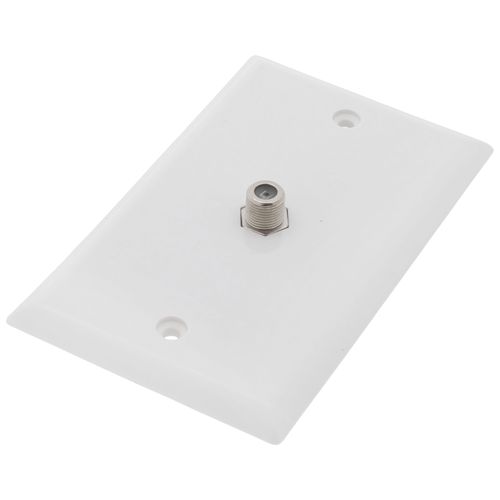 Main product image of Coaxial Cable Jack Adapter Wall Plate, Thermoset - White