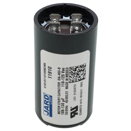 Main product image of 108-130mfd 125v Round Start Capacitor