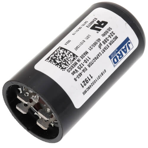Main product image of 324 - 388 MFD Round Start Capacitor (110/125V)