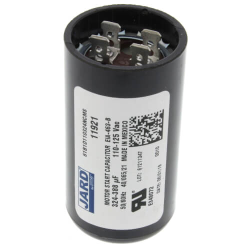 Main product image of 324 - 388 MFD Round Start Capacitor (110/125V)