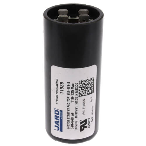 Main product image of 540-648 MFD Round Start Capacitor (110/125V)