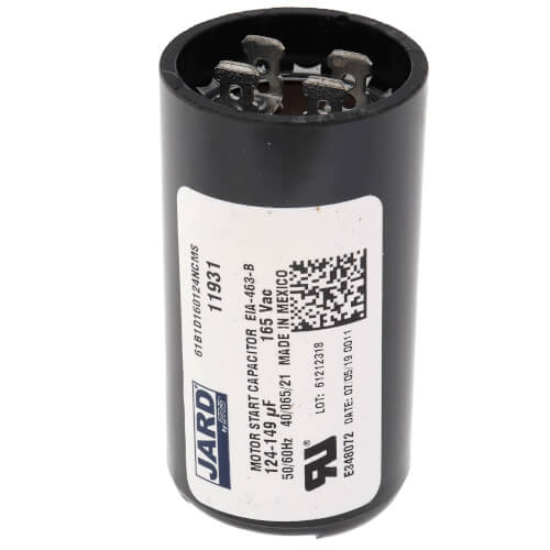 Main product image of 124-149 MFD Round Start Capacitor (165V)