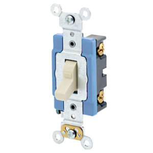 Main product image of Single-Pole Lighted Handle, LIT WHEN OFF Switch, 15A - Ivory (120V)