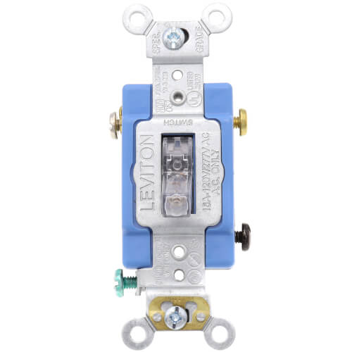 Main product image of Single-Pole, LIT WHEN ON Pilot Light Toggle Switch, 15A - Clear (120V)