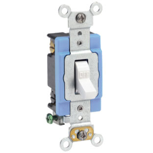 Main product image of Double-Pole Industrial Grade Toggle Switch, 15A - White (120/277V)