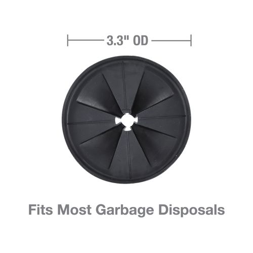 Main product image of 3.3" Garbage Disposal Splash Guard Baffle (Black)