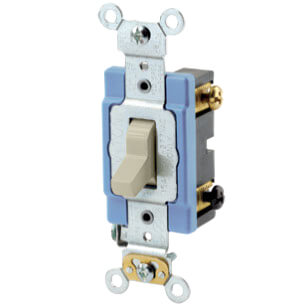Main product image of 3-Way Industrial Grade Toggle Switch, 15A - Ivory (120/277V)