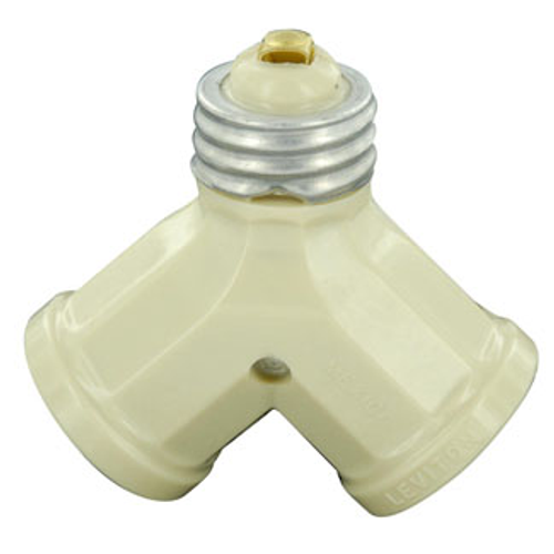 Main product image of 15A 660-watt Twin Light-socket Adapter (Black)