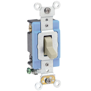 Main product image of 4-Way Industrial Grade Toggle Switch, 15A - Ivory (120/277V)