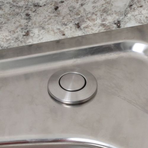 Main product image of Sink Top Mount Air Switch Button for Garbage Disposals (Stainless Steel)