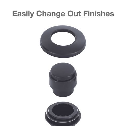Main product image of Sink Top Mount Air Switch Button for Garbage Disposals (Matte Black)