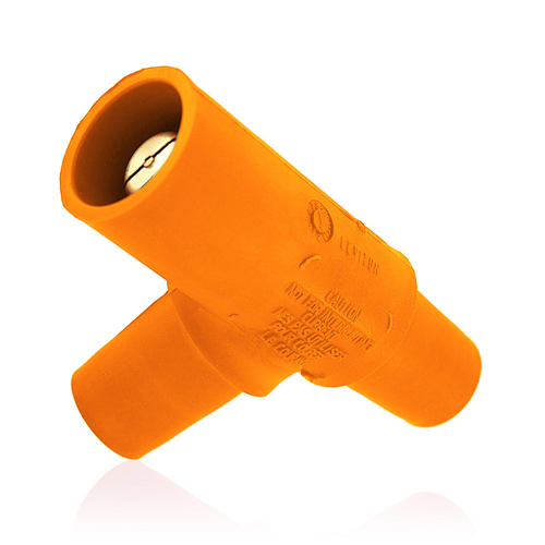 Main product image of 16 Series Taper Nose Multi-Way Connector, Cam-Type, Female-Female-Male, Tapping Tee, 400A Max (Orange)