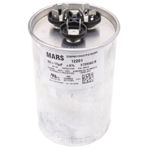 Main product image of 80/10 MFD Dual Section Motor Run Capacitors (370V)