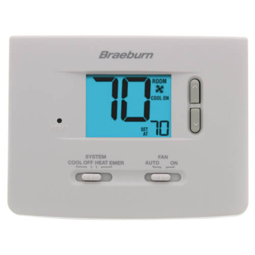 1220NC - Braeburn 1220NC - 2 Heat/1 Cool Non-Programmable Thermostat ...