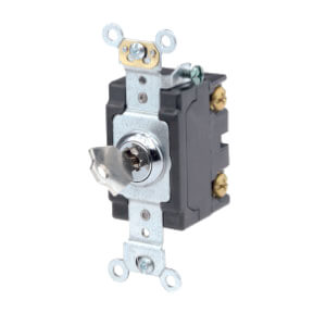 Main product image of Single-Pole Key Lock Power Switch, 20A - Nickel Plated (120/277V)