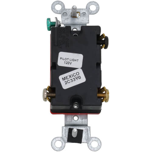 Main product image of Single-Pole, LIT WHEN ON Pilot Light Toggle Switch, 20A - Red (120V)