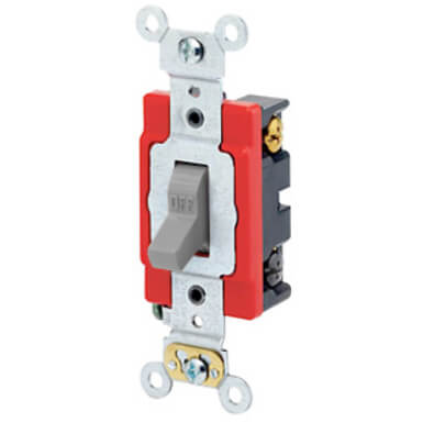 Main product image of 4-Way Self Grounding Toggle Switch, Industrial Grade 20A - Gray (120/277V)
