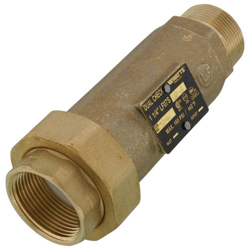 Main product image of 1-1/4" LF07S-U2-3 Dual Check Valve Backflow Preventer, Residential Fire Sprinkler System, Union FNPT Inlet X MNPT Outlet (Lead Free)