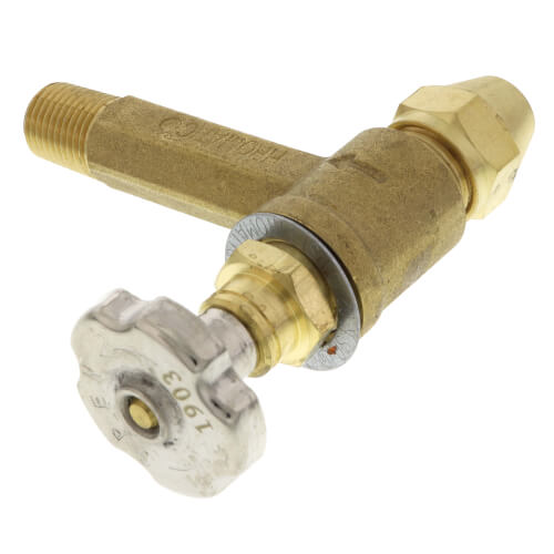 Main product image of 1/2" ODF Inlet x 1/4" MPT Outlet Fusible Burner Angle Valve (2" Long)