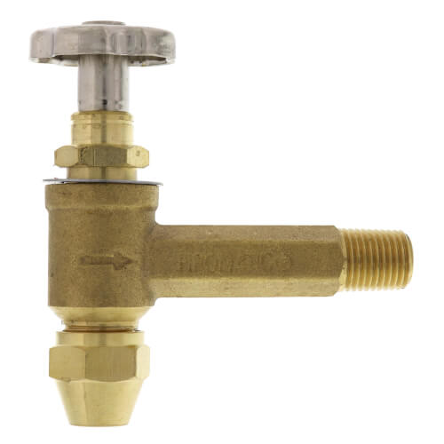 Main product image of 3/8" ODF Inlet x 1/4" MPT Outlet Fusible Burner Angle Valve (2" Long)