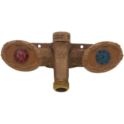 Main product image of Model 122 1/2" MPT x Sweat Inlet Horizontal Hot & Cold Anti-Siphon Wall Faucet