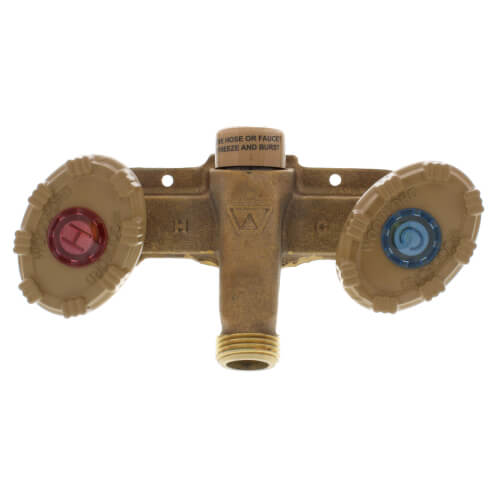 Main product image of Model 122 1/2" FPT x 3/4" MPT Inlet Horizontal Hot & Cold Anti-Siphon Wall Faucet
