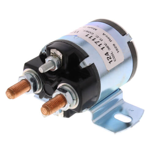 Main product image of Solenoid Continuous Duty, Normally Open Continuous Contact Rating 100 Amps (36 VDC Isolated Coil)