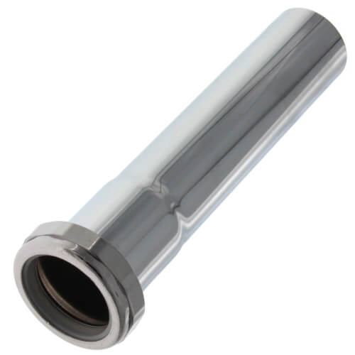 1246 Everflow 1246 11/4" x 6", 22 Gauge, Slip Joint Extension Tube (Chrome Plated) w/ Nuts