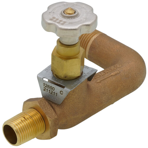 Main product image of 1/2" MPT Inlet x 3/8" MPT Nipple Outlet 90-Degree Side Fusible Tank Valve