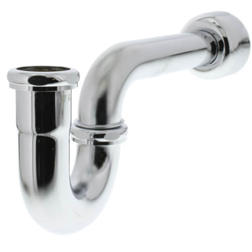 Main product image of 1-1/2" Chrome Plated Brass P-Trap w/Box Escutcheon, 17 GA L/CO