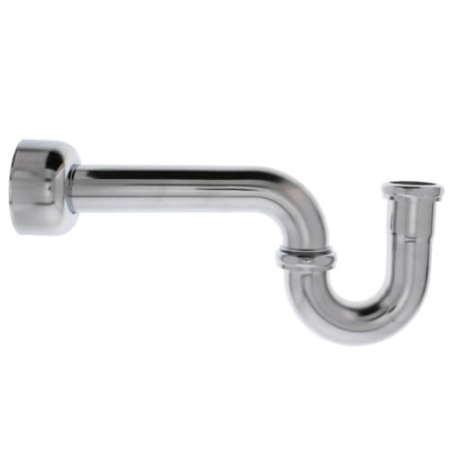 Main product image of 1-1/2" Chrome Plated Brass P-Trap w/Box Escutcheon, 17 GA L/CO