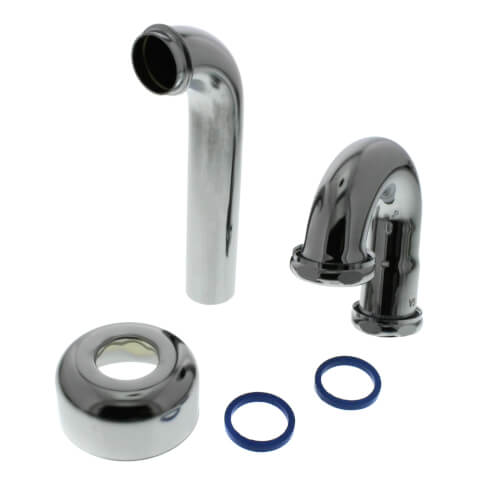 Main product image of 1-1/4" Chrome Plated Brass P-Trap w/Box Escutcheon, 17 GA L/CO