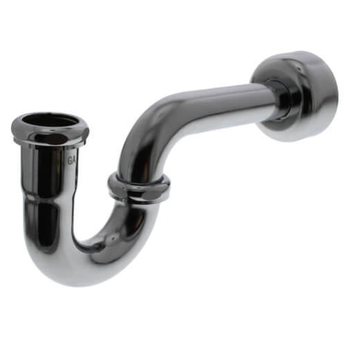 Main product image of 1-1/4" Chrome Plated Brass P-Trap w/Box Escutcheon, 17 GA L/CO