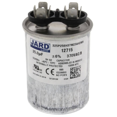25 MFD Round Run Capacitor (370V)