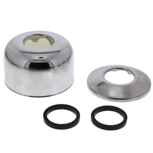 Main product image of 1-1/4" Chrome Plated Brass P-Trap w/Box Escutcheon, 17 GA w/CO