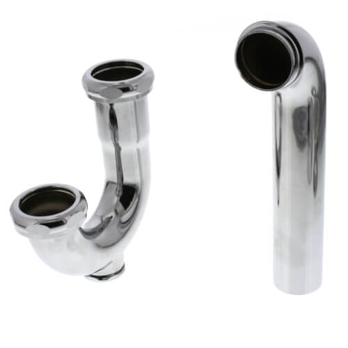 Main product image of 1-1/4" Chrome Plated Brass P-Trap w/Box Escutcheon, 17 GA w/CO