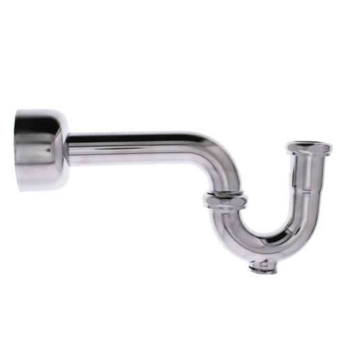 Main product image of 1-1/4" Chrome Plated Brass P-Trap w/Box Escutcheon, 17 GA w/CO